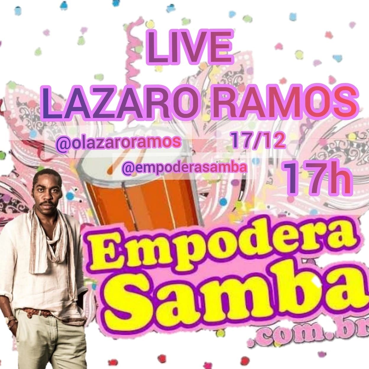 Empodera Samba participou da última live do ano de Lázaro Ramos